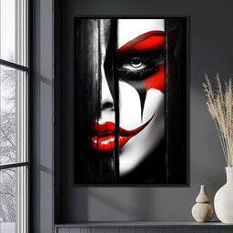 Monochrome Joker Reverie - NicheCanvas