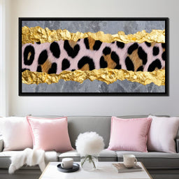 Golden Leopard Marble Rift - NicheCanvas