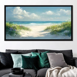 Seaside Tranquility Pathway - NicheCanvas