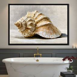 Tidal Rhythms of Coastal Shell - NicheCanvas