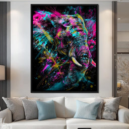 Vibrant Spirit of the Elephant - NicheCanvas