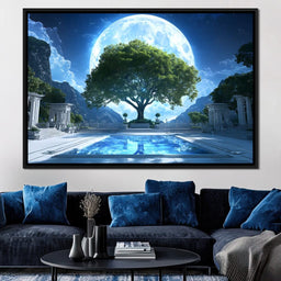 Lunar Reflection Sanctuary - NicheCanvas