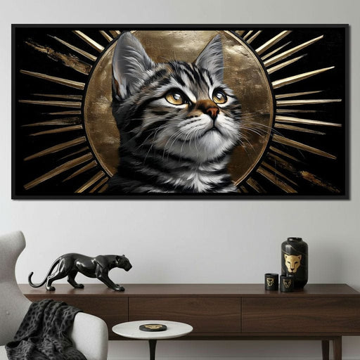 Golden Halo Tabby Cat Reverie Canvas Print
