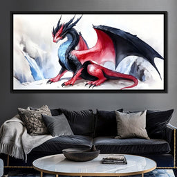 Dragon of Frozen Peaks - NicheCanvas