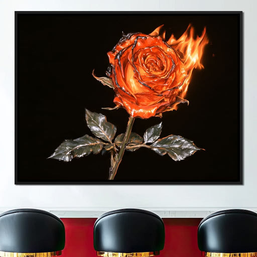 Fading Passion Consumed By Fire Canvas Print