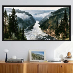 Where The Mountain River Bends - NicheCanvas