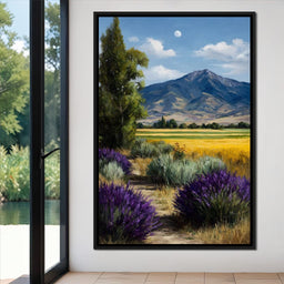 Moonlit Lavender Mountain Path - NicheCanvas