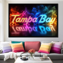 Tampa Bay Neon Night - NicheCanvas