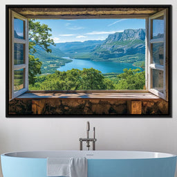 Window to Serene Vistas - NicheCanvas