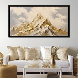 Golden Alpine Majesty Peaks - NicheCanvas