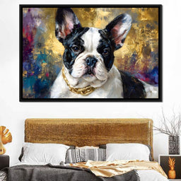 Golden French Bulldog Portrait - NicheCanvas