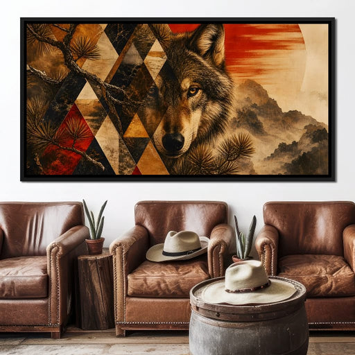 Solitary Predator Rising Sun Canvas Print