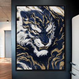 Majestic Midnight Gold Tiger - NicheCanvas