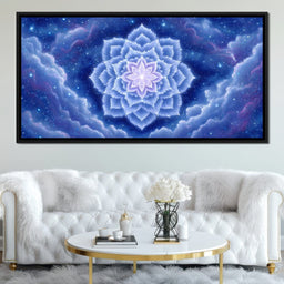 Celestial Lotus Nebula Dance - NicheCanvas