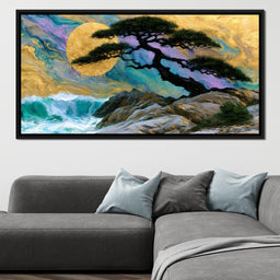 Gilded Solstice Above The Rushing Tide - NicheCanvas