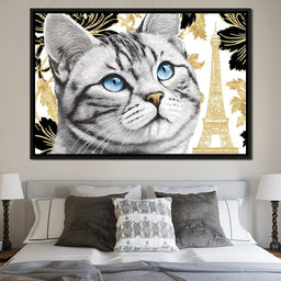 Parisian Feline Enchantment - NicheCanvas