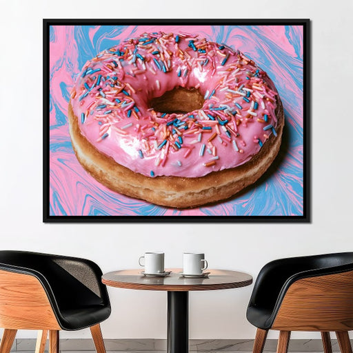 Pink Donut Canvas Print