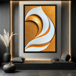 White and Gold Harmony - TooplesArt - NicheCanvas
