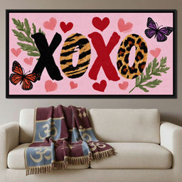 Wild Safari Love XOXO Hearts - NicheCanvas