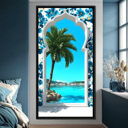 Tropical Window to Tranquility - NicheCanvas