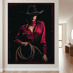 Midnight Cowgirl Red Blouse - NicheCanvas