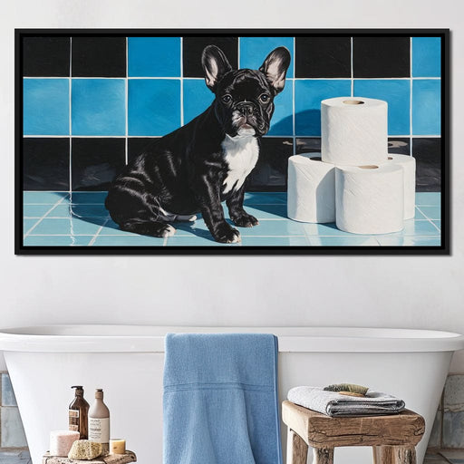 Bathroom Butler Frenchie Fun Canvas Print