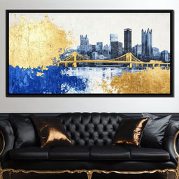 Golden Bridge Skyline - NicheCanvas