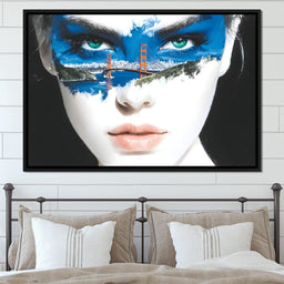 Golden Gate Dreams Eye Portrait - NicheCanvas