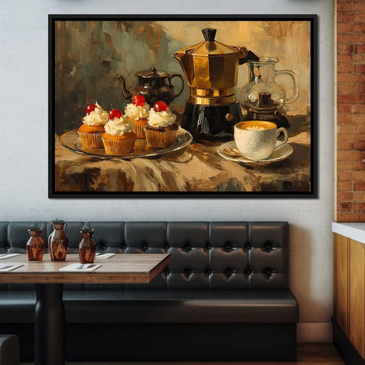 Espresso and Cherry Cupcakes Canvas Print