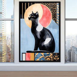 Feline Moonlit Elegance - NicheCanvas