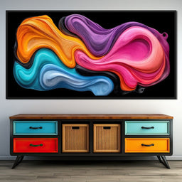 Cheerful Oil Rivers of Infinity - TooplesArt - NicheCanvas