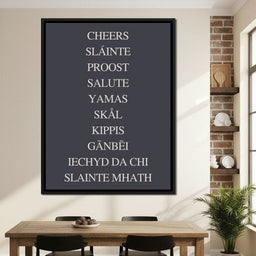 Global Cheers Multilingual Toast - NicheCanvas