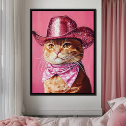 Pink Rodeo Cat Swagger - NicheCanvas