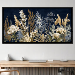 Midnight Botanical Bouquet - NicheCanvas