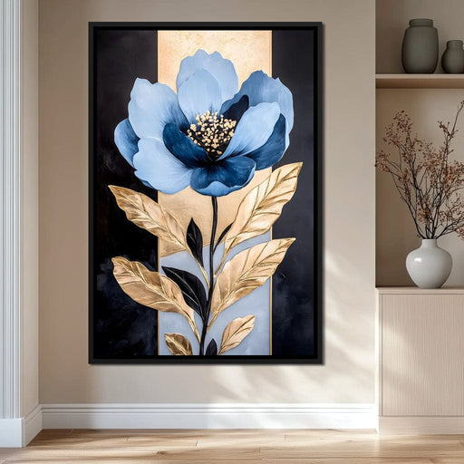 Floral Elegance Midnight Bloom Canvas Print