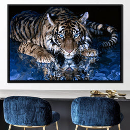 Silent Tiger of the Deep Water - NicheCanvas