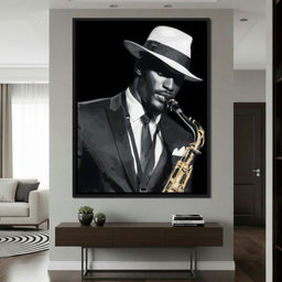 Midnight Jazz Saxophone Groove - NicheCanvas