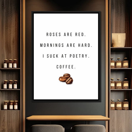 Morning Ode to Caffeine Humor Canvas Print