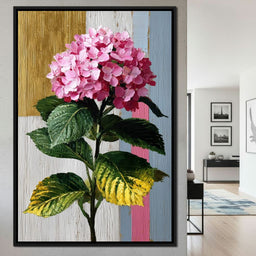 Pink Hydrangea Garden Glow - NicheCanvas