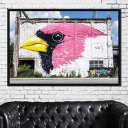 Street Art - Cardinal Bird - NicheCanvas