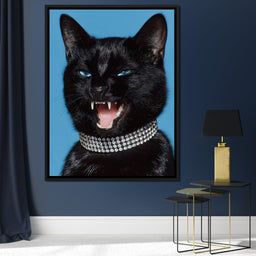 Fierce Midnight Feline Glamour - NicheCanvas