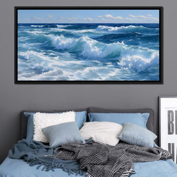 Cerulean Ocean Waves Seascape Dream - NicheCanvas