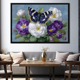 Purple Butterfly Garden Blooms - NicheCanvas