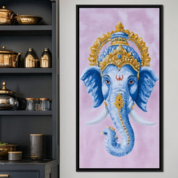Sacred Blue Ganesha Majesty - NicheCanvas