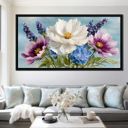 Pastel Meadow Floral Breeze - NicheCanvas