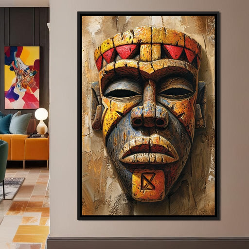 Ancient Tribal Mask Vibrance 2:3 Canvas Print