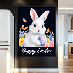 Spring Bunny With Egg Easter - NicheCanvas