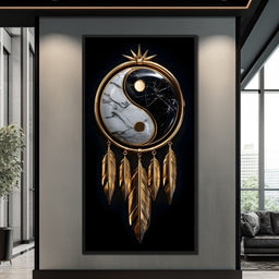 Golden Balance Dreamcatcher Marble - NicheCanvas