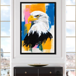 Bold Eagle Pop Portrait - NicheCanvas