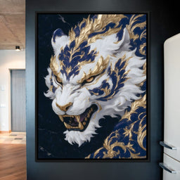 Gilded Lunar Tiger Roar - NicheCanvas